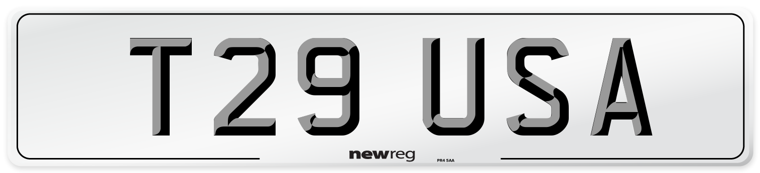 T29 USA Number Plate from New Reg